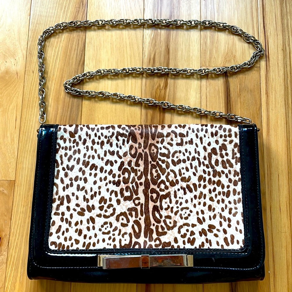 Purse, cheetah print on haircalf, Black House White Market brand